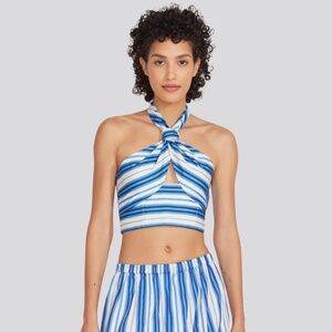 SOLID & STRIPED Naomi Top Marina Blue Stripe